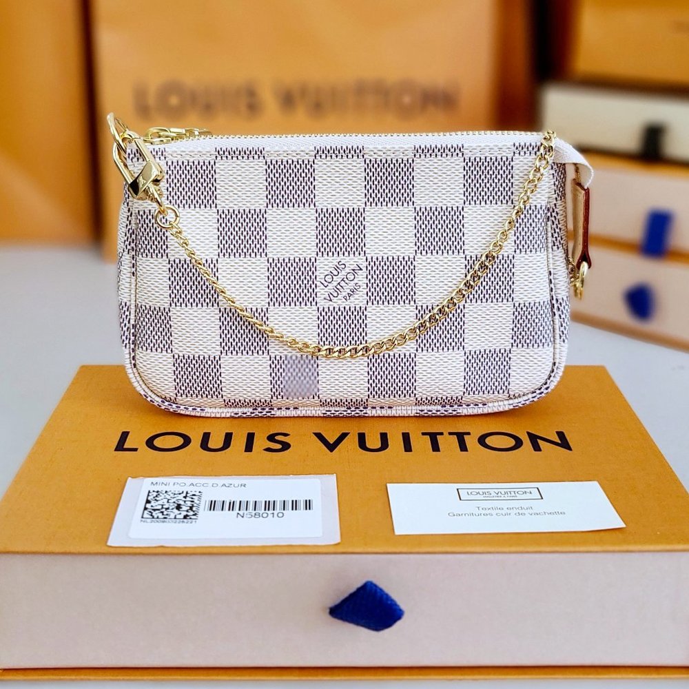 Authentic Louis Vuitton Mini Pochette  Azur